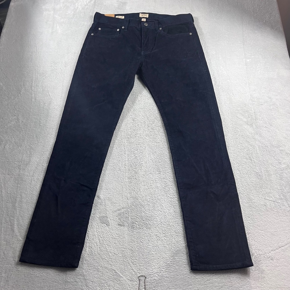 J.Crew 484 Slim Fit Corduroy Pants Mens 32x32 Navy Blue G7128